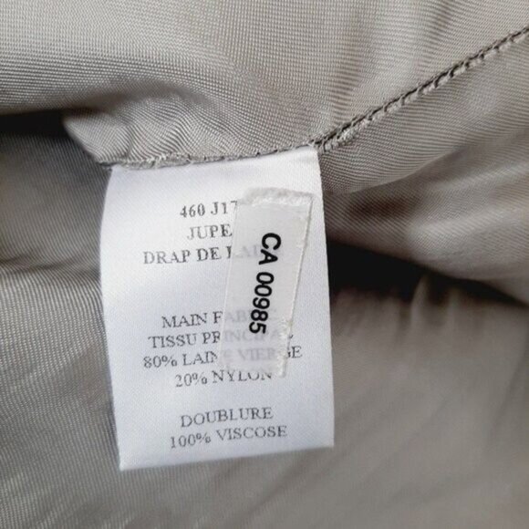 CARVEN Wool Blend Asymmetric Modern Mini Skirt Grey Sz M / Eur 40 - Picture 15 of 15